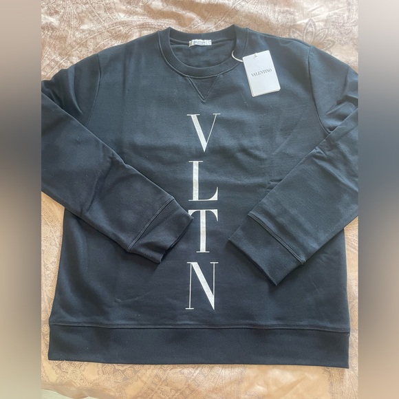 Valentino VLTN Print Men Black Jersey Jumper Sz L - Picture 7 of 9